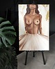 obrazy Obraz olejny Baletnica w subtelnym akcie ABSTRAKCJA 80x120 cm 4