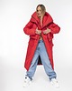 płaszcze damskie Parka Longline Collar Vest Oversize red 1