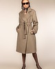 płaszcze damskie Płaszcz wiązany kolor taupe -kamień 2