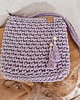 torby na ramię Torebka ze sznurka City bag - lawendowa 4