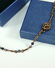 bransoletki wire wrapping Miedziana bransoletka z szafirami 3