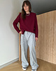 bluzki z długim rękawem damskie Longsleeve Art wine z poduchami 2