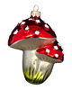 bombki Ręcznie malowana bombka szklana błyszczące czerwone muchomory 2