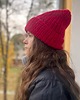 czapki damskie Jesienna czapka z alpaki i jedwabiu czerwona Dimma 3