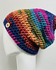 czapki damskie Kolorowa gruba czapka smerf ręcznie robiona 1
