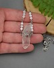 naszyjniki - inne Naszyjnik Talizman kryształ górski i kamienie księżycowe wire wrapping 3