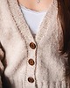 kardigany damskie Sweter z warkoczami, kardigan rozpinany, sweter z guzikami, beżowy sweter 2