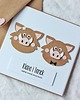 kartki scrapbooking Dziki. Kartka ślubna z parą dzików 2