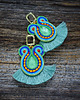 kolczyki soutache Etniczne kolczyki boho z chwostami 3