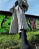 komplety damskie Komplet w kratę. Kimono + kuloty 3