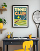 plakaty Plakat tenis club, retro poster, vintage afisz, dla tenisisty 1