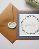 kartki scrapbooking Kartka na ślub Niebieski Wianek Gratulacje 1