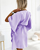 sukienki midi damskie 287-29 SOFIA Kobieca sukienka motyl z wiązaniem w pasie - WRZOSOWA - 2XL/3XL 2