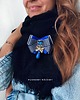 broszki Brosza  z ozdobą w stylu glamour z niebieskimi kamieniami NEW 8