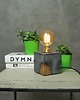 lampy stołowe Lampa loft z betonu - z drewnem 4