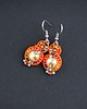 kolczyki swarovski Esme 3 - pomarańczowe kolczyki z kryształkami 1