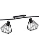plafony Czarna 2-płomienna lampa sufitowa do salonu z regulacją VOSS LOFT 3