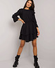 sukienki mini damskie Czarna sukienka z falbanami Cataleya 3