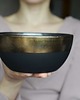 miski i misy Miska ceramiczna 500 ml Czerń i Złoto 2