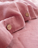 pościel Lniana Poszewka Na Kołdrę GUZIKI DUSTY PINK 4