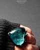 pierścionki - różne Turkusowy kwarc  w kształcie serca pierścionek unikatowy handmade 9