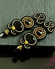 kolczyki soutache Czarno złote kolczyki sutasz 4