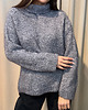swetry damskie  Wełniany golf Grigio 2