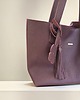 torby na ramię Duża shopper bag z frędzlami burgundowa, skóra naturalna 1