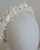 wianki komunijne Biały, komunijny wianek na głowę z suszonych i stabilizowanych kwiatów 2