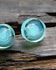 kolczyki wire wrapping wodny wir  - sztyfty 3