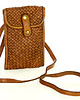 torebki mini Torebka skórzana na telefon etui smartfon - brąz camel 3