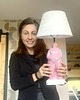 lampy stołowe Lampa stołowa SHE  Rosebody, lampa do sypialnu, różowa 3