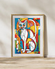 plakaty PLAKAT z kotem, Picasso abstrakcja kolorowa 4