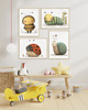 obrazy i plakaty Plakaty do pokoju dziecka Łąka: Biedronka, Pszczółka, Ślimak i  Gąsienica 4