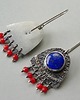 kolczyki srebrne -lapis lazuli i koral- 5