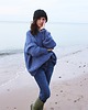swetry damskie  Sweter handmade oversize  blue z wełną 1