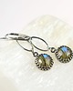 kolczyki wire wrapping Labradoryt w koronkach  - kolczyki 1
