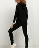 bluza z kapturem damska Szeroka bluza z kapturem T379, czarna 2