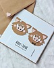 kartki scrapbooking Dziki. Kartka ślubna z parą dzików 1