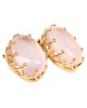 kolczyki pozłacane Złote kolczyki Magnifique z kwarcem różowym 2
