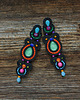 kolczyki soutache Długie etniczne kolczyki soutache 4