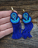 kolczyki soutache Kobaltowo-turkusowe kolczyki sutasz 4