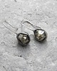 kolczyki wire wrapping Surowe piryty  - kolczyki 1