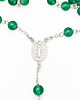 komunia - pozostałe Ręcznie robiony, zielony różaniec, srebro 925, naturalny malachit (6mm) 3