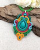wisiory Jade wisior sutasz kolorowy barwny w stylu indyjskim z jadeitem 2