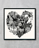 plakaty PLAKAT SERCE 50x50 cm 3