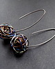 kolczyki wire wrapping tęczowe gniazda  2