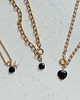 złote naszyjniki Naszyjnik łańcuszek Agat czarny i Gwiazda 7