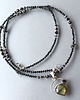 złote naszyjniki UNIKAT - labradoryt, spinel, surowy diament, czarny opal ognisty 3