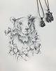 broszki Niedźwiadek z kwiatami mini broszka ze srebra 7